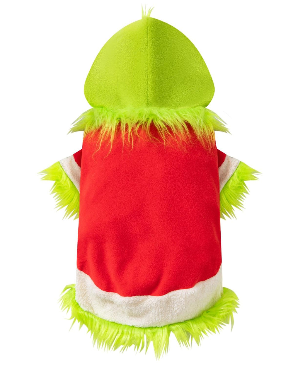 PROMOTED TO BIG SISTER dog Christmas furry green monster hoodie back view roomy fit