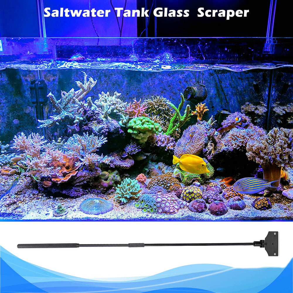 Pronetcus aquarium algae scraper handle with non-slip grip for steady scrubbing