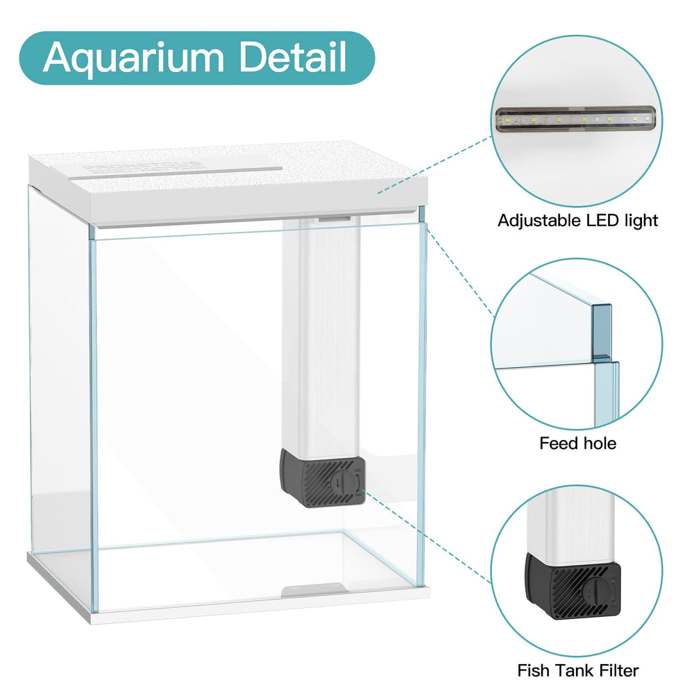 Pronetcus Betta Tank compact dimensions fit small desktops or shelves