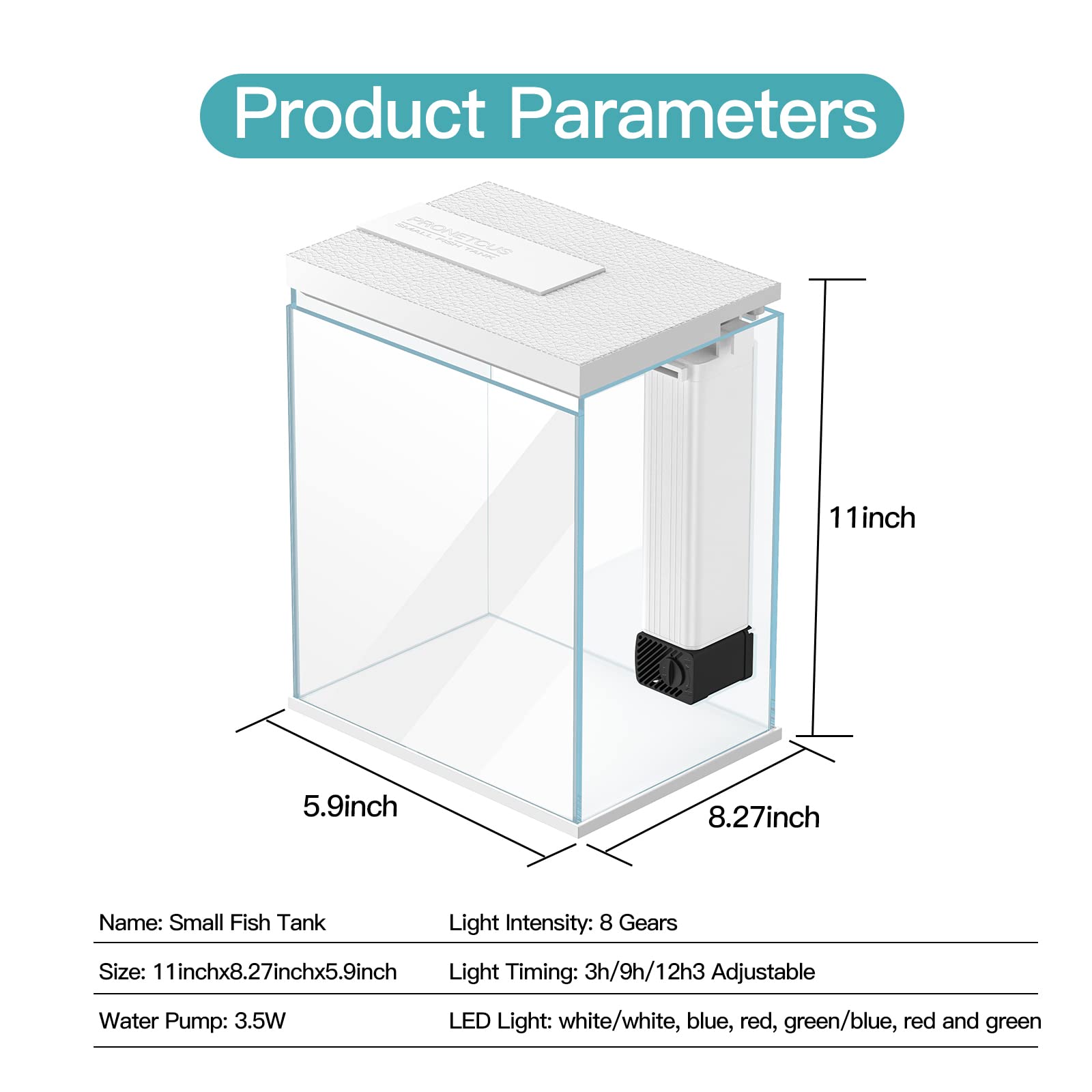 Pronetcus Betta Tank sponge filter enhances water quality with built-in filtration