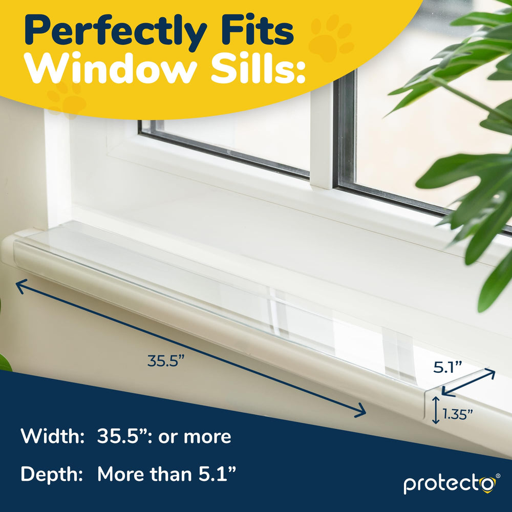 PROTECTO sill protector with smooth rounded edges preserves wood and reduces splinters.