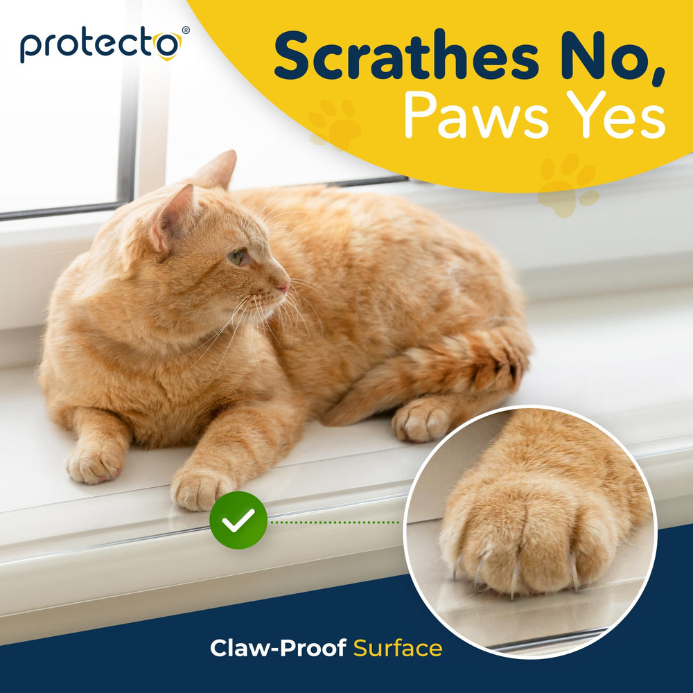 PROTECTO clear guard protects underlying wood from pet wear during daily use.