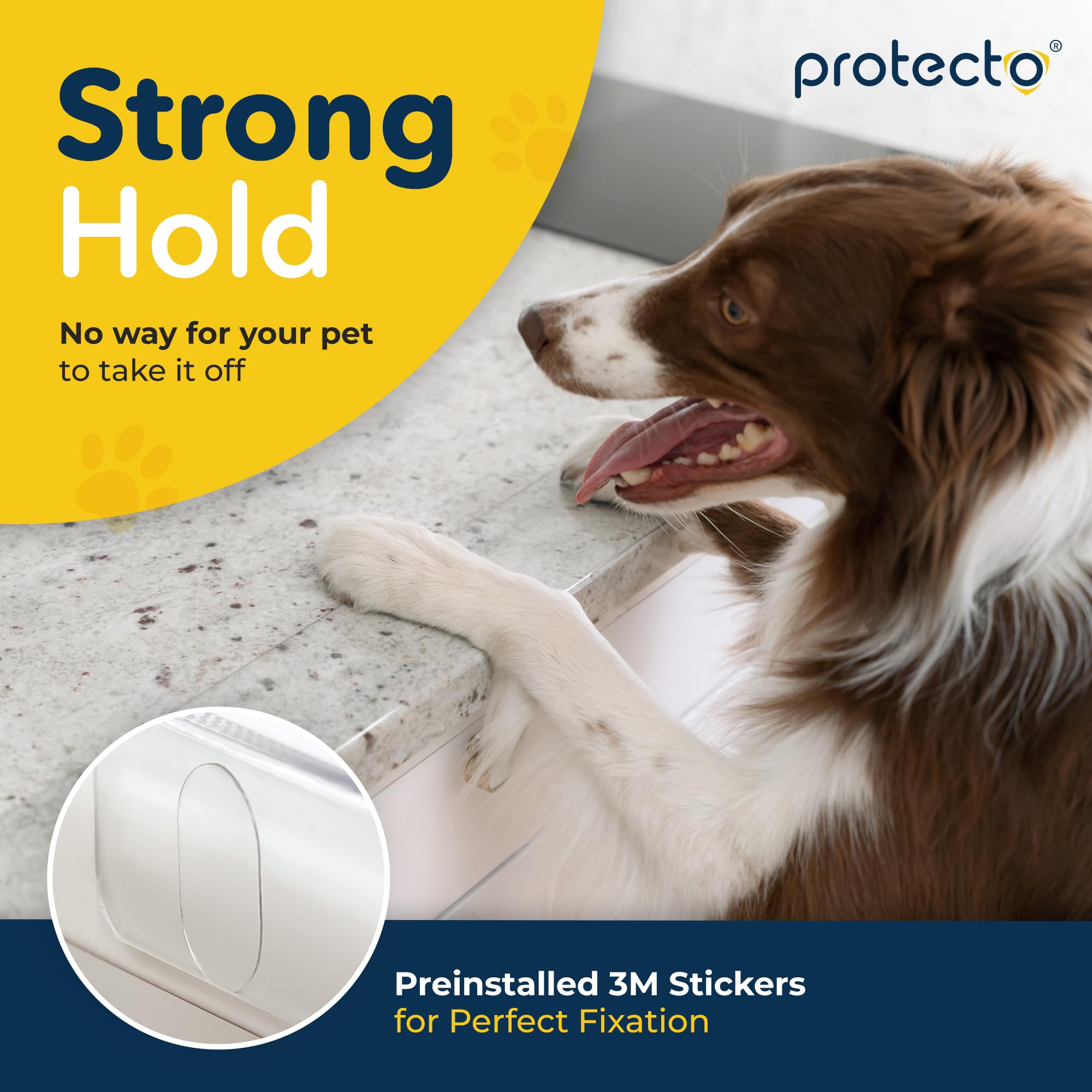 PROTECTO two-pack window guards shown on window sill for easy replacement.