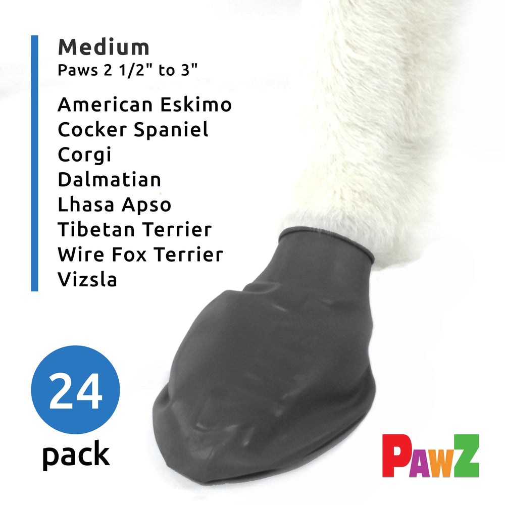 Protex PawZ all-weather boots keep paws dry during rain, snow, and muddy hikes.