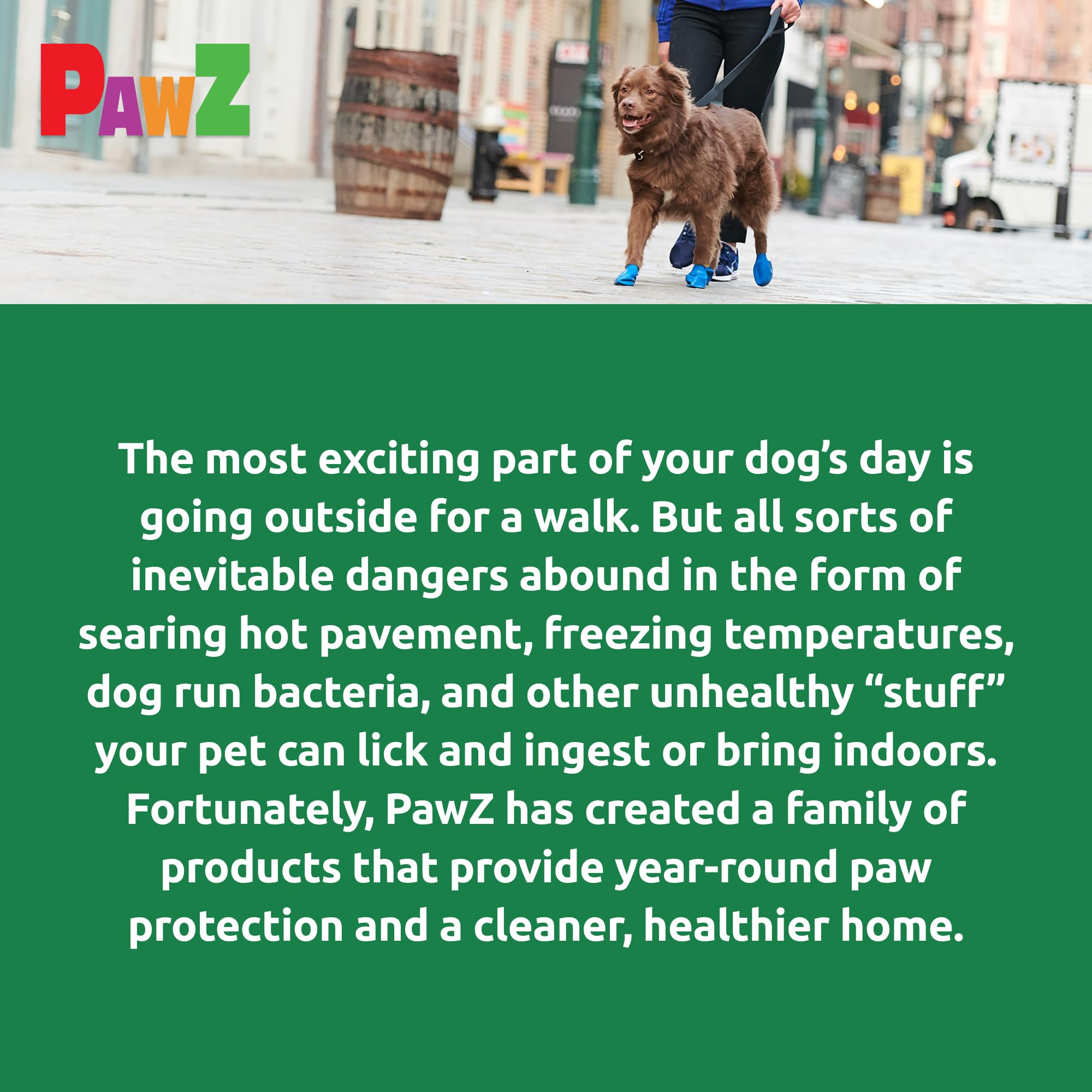 Protex PawZ durable rubber green boots provide reliable grip.