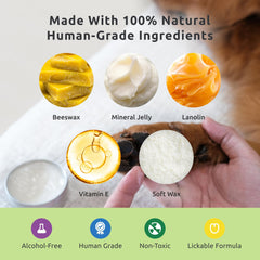 Protex PawZ MaxWax ingredients beeswax lanolin for moisturized paw pads