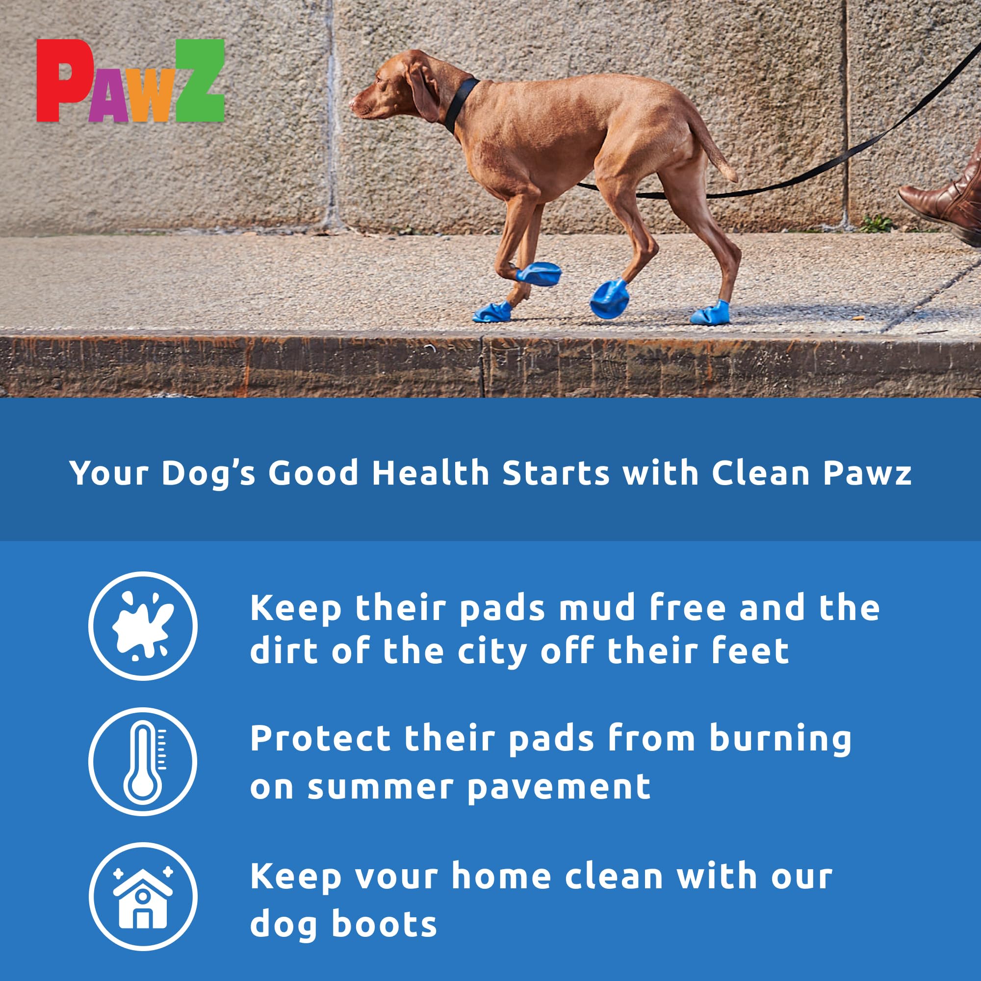 Protex PawZ natural-rubber traction highlights secure grip on slick surfaces