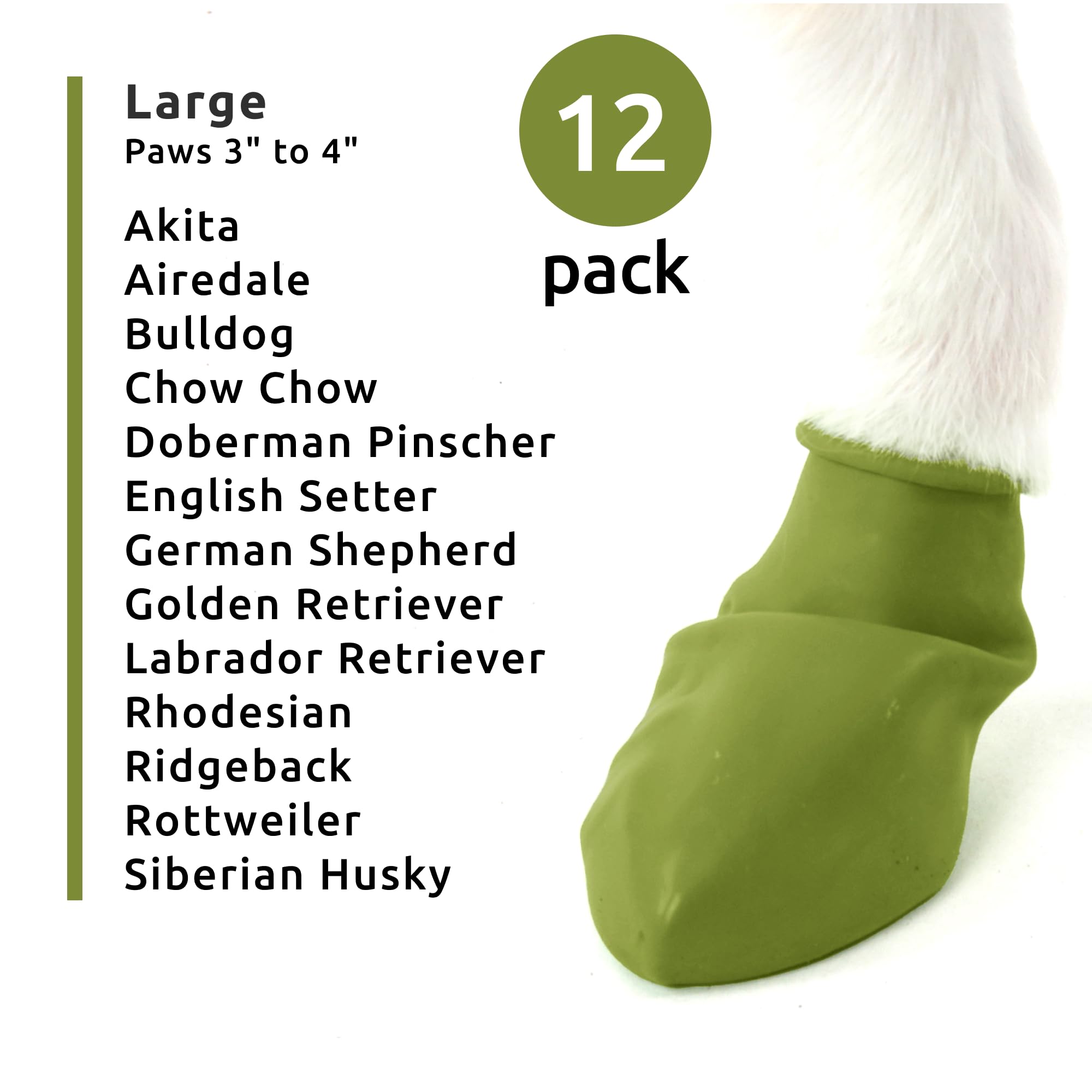 Protex PawZ waterproof dog boots during rainy-day walks keep paws dry.