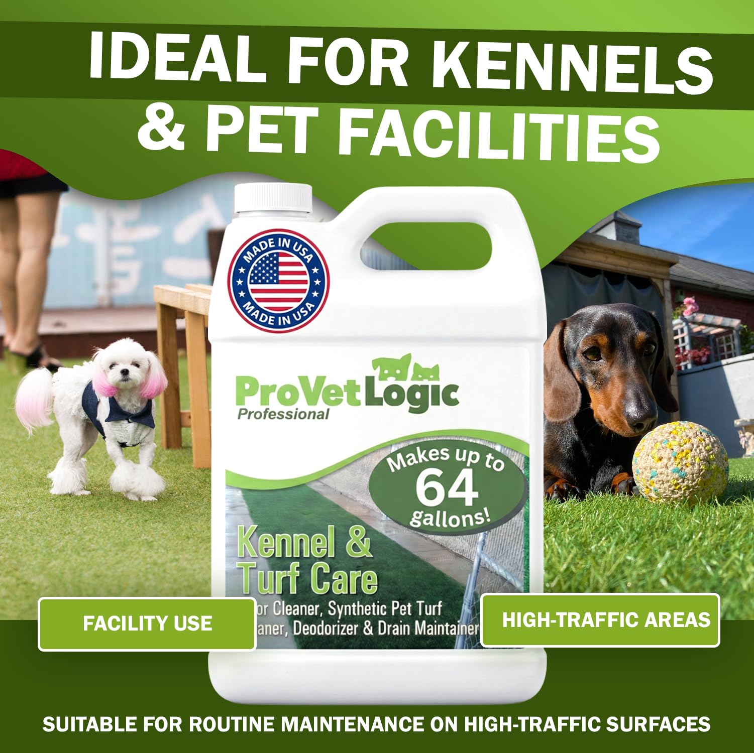 ProVetLogic environmentally-friendly-label communicates non-toxic, eco-conscious sanitation benefits.