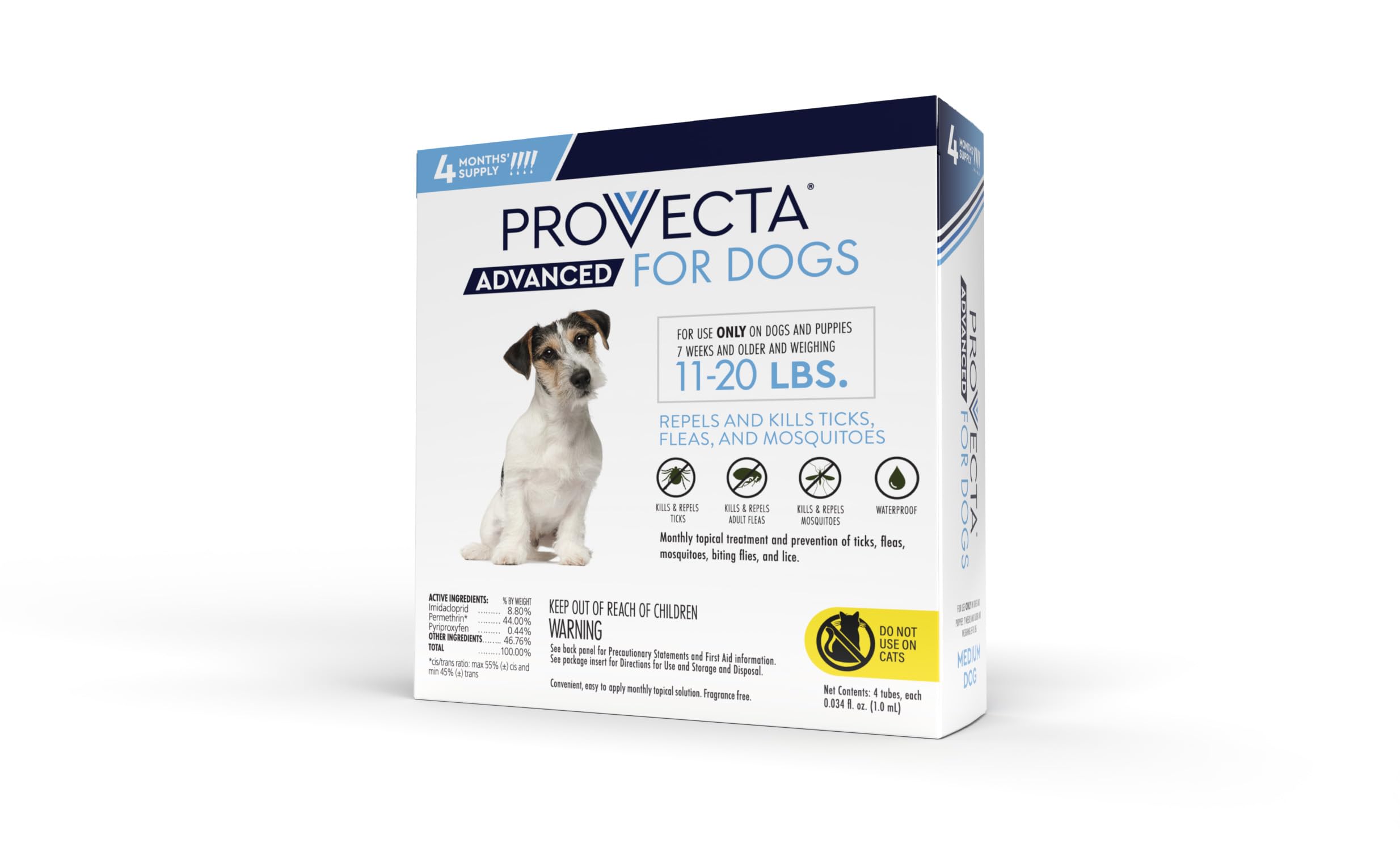 Provecta Advanced monthly-protection illustrates a simple monthly treatment cycle.
