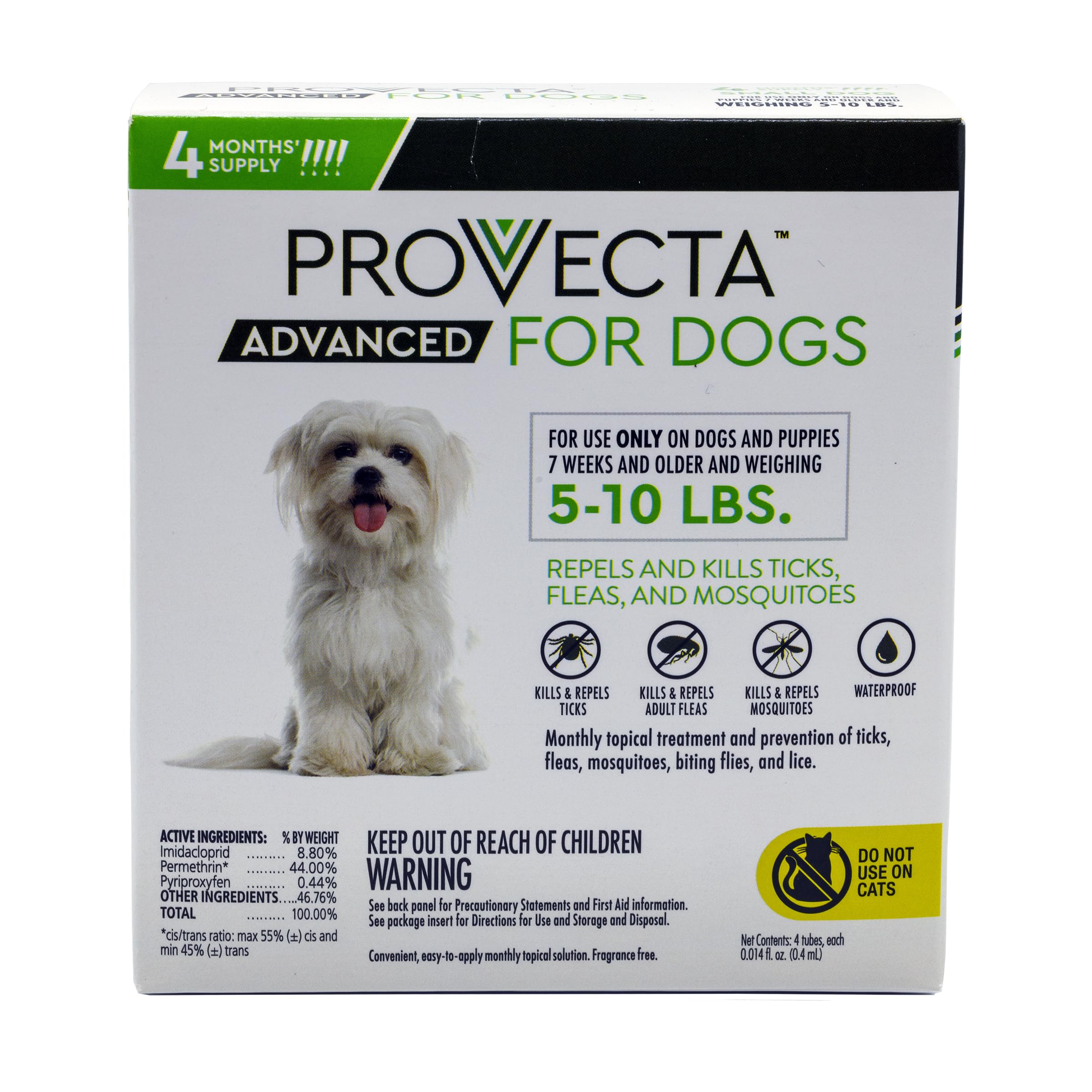 Provecta Advanced small-dogs bottle-application demonstrates easy spot-on use for flea and tick prevention