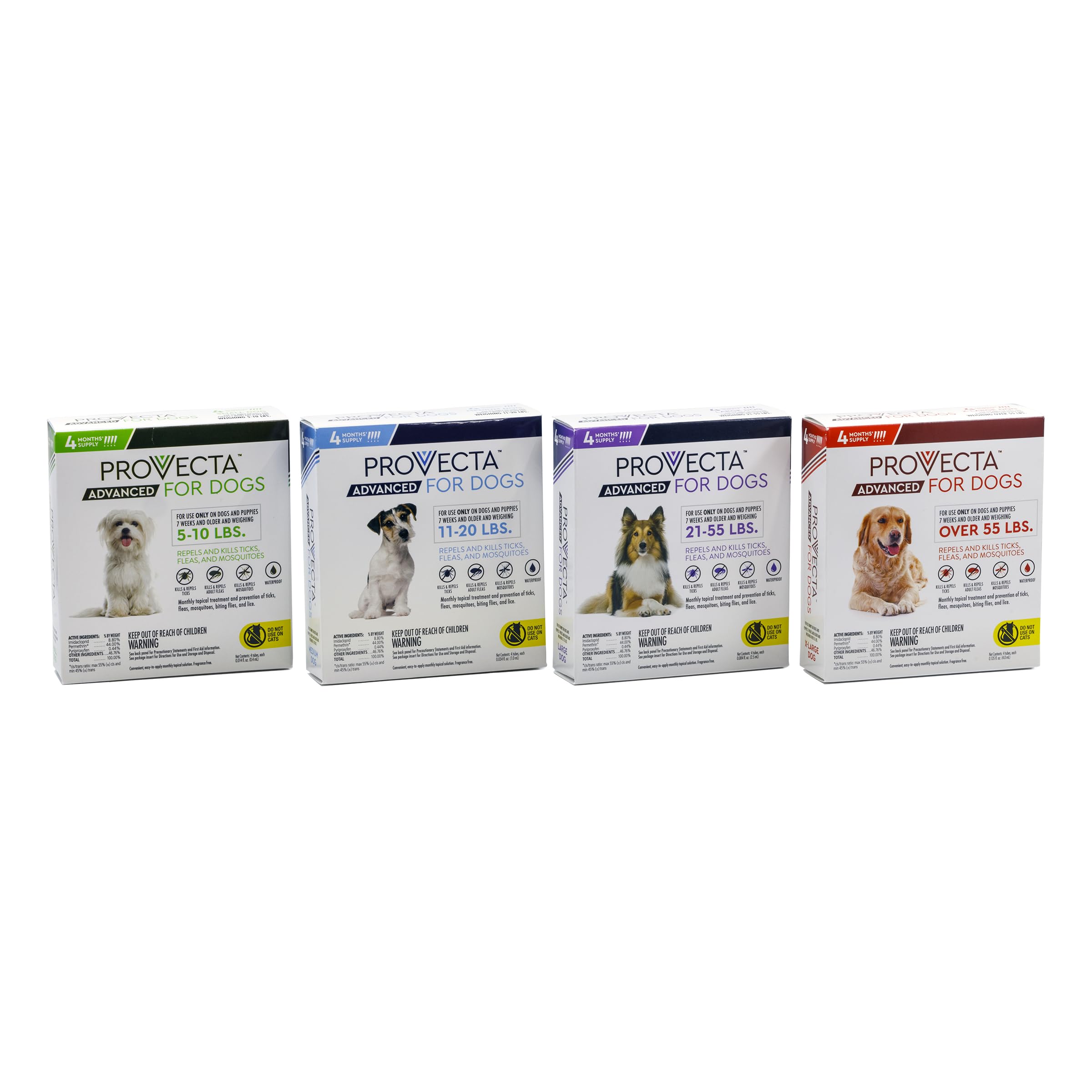 Provecta for extra large dogs over 55 lbs—easy use.