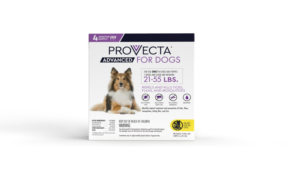 PROVECTA four-month supply label shown on packaging.