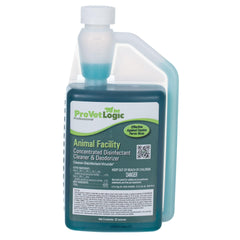 ProVetLogic Animal Facility Disinfectant Bottle with precise AcuPro dispensing for consistent sanitation and reduced waste.
