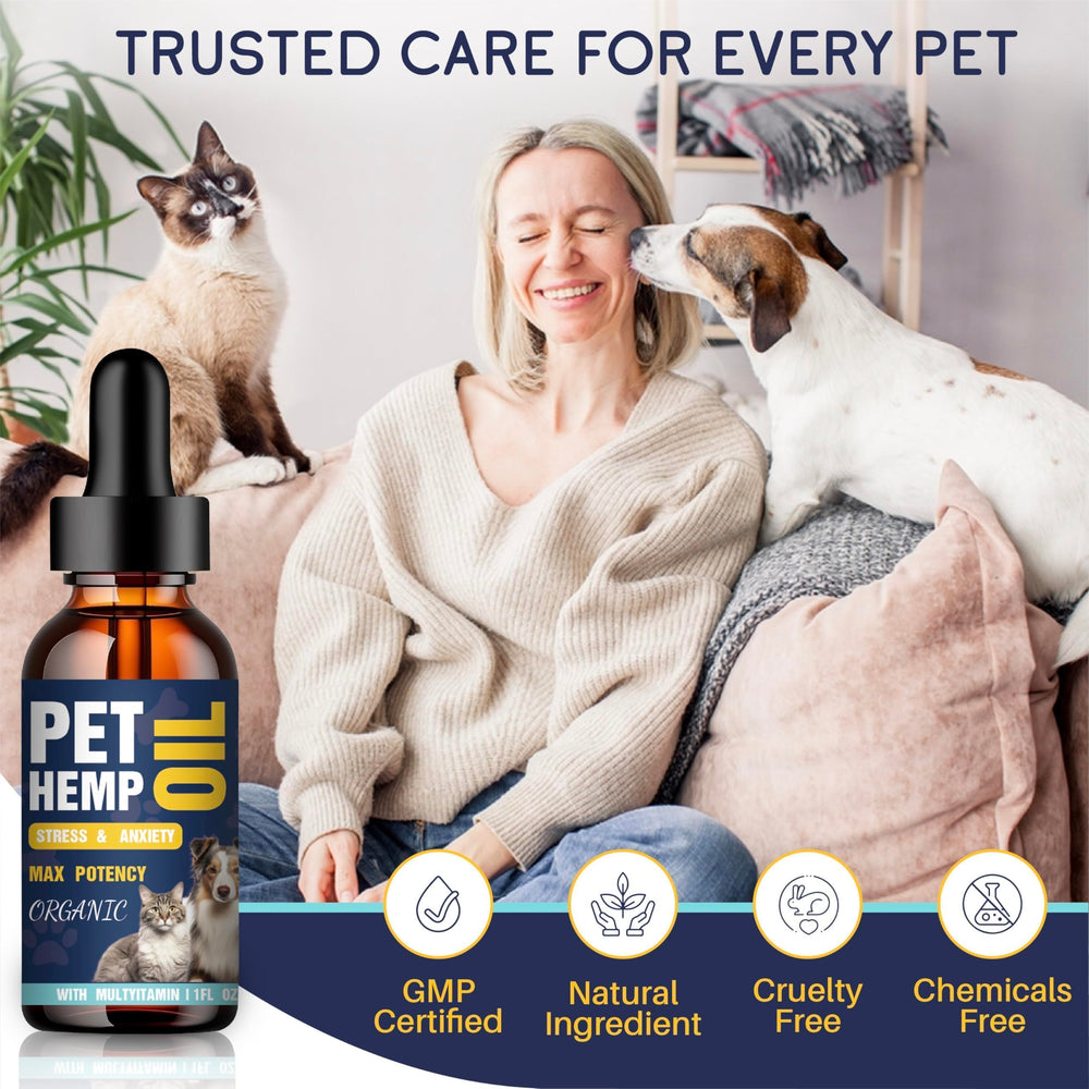 PROZIMA coat-shine hemp oil — promotes healthy fur and skin for dogs and cats.
