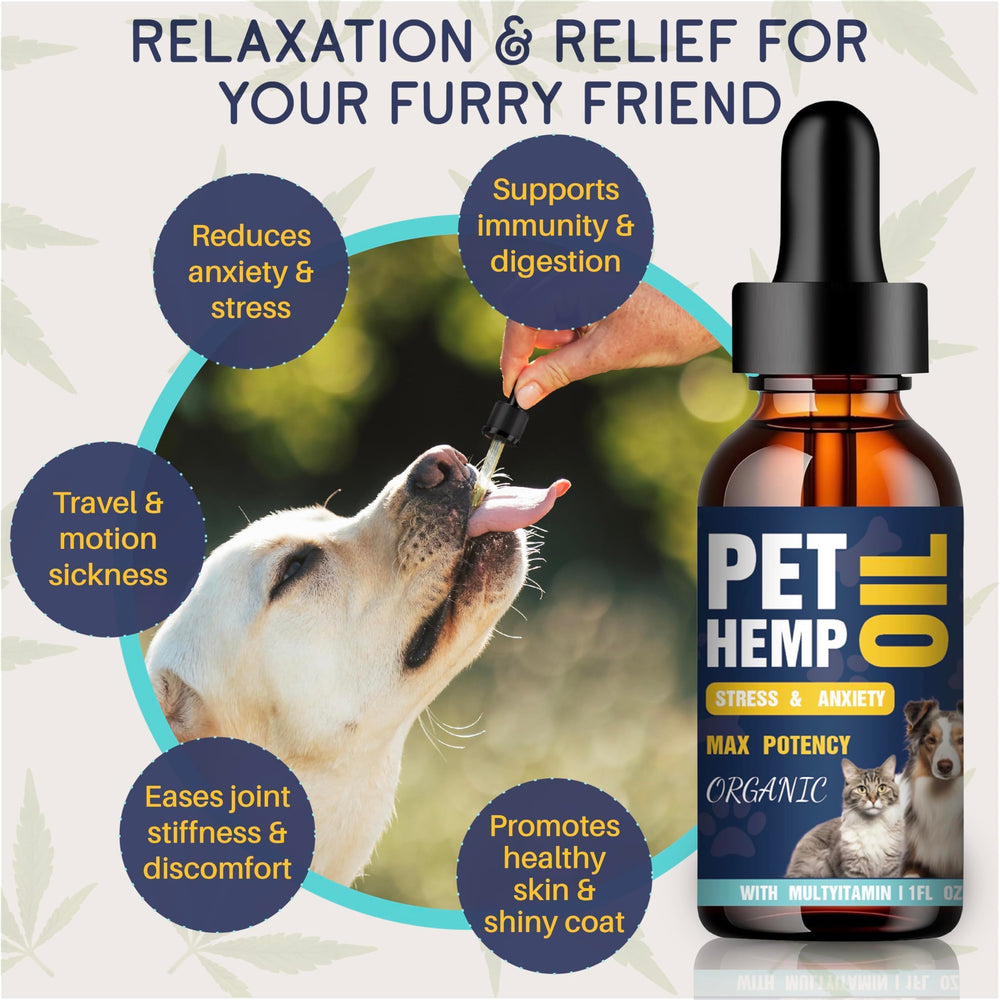 PROZIMA organic hemp oil USA-made — premium pet supplement supporting mobility and coat shine.