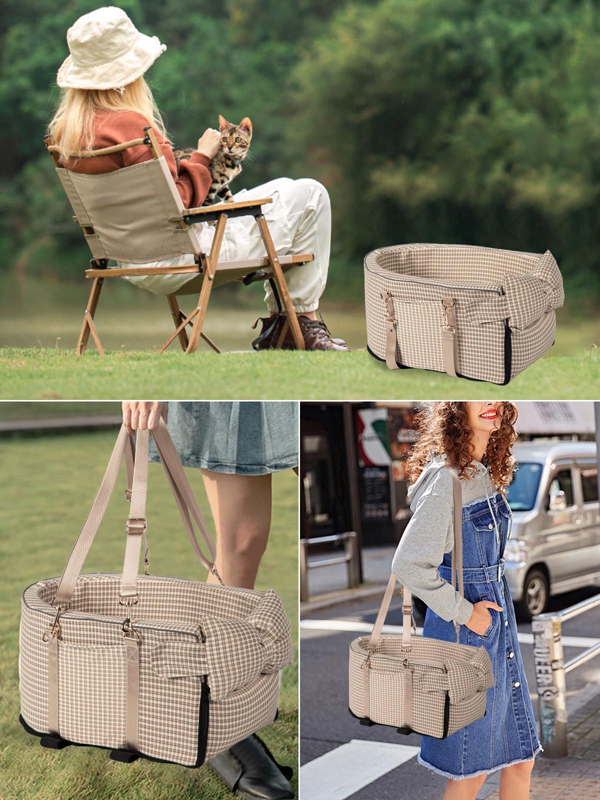 Prpeko dog car seat non-slip bottom maintains stability on car seats.