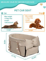 Prpeko dog car seat soft cushion for comfy small-dog rides.
