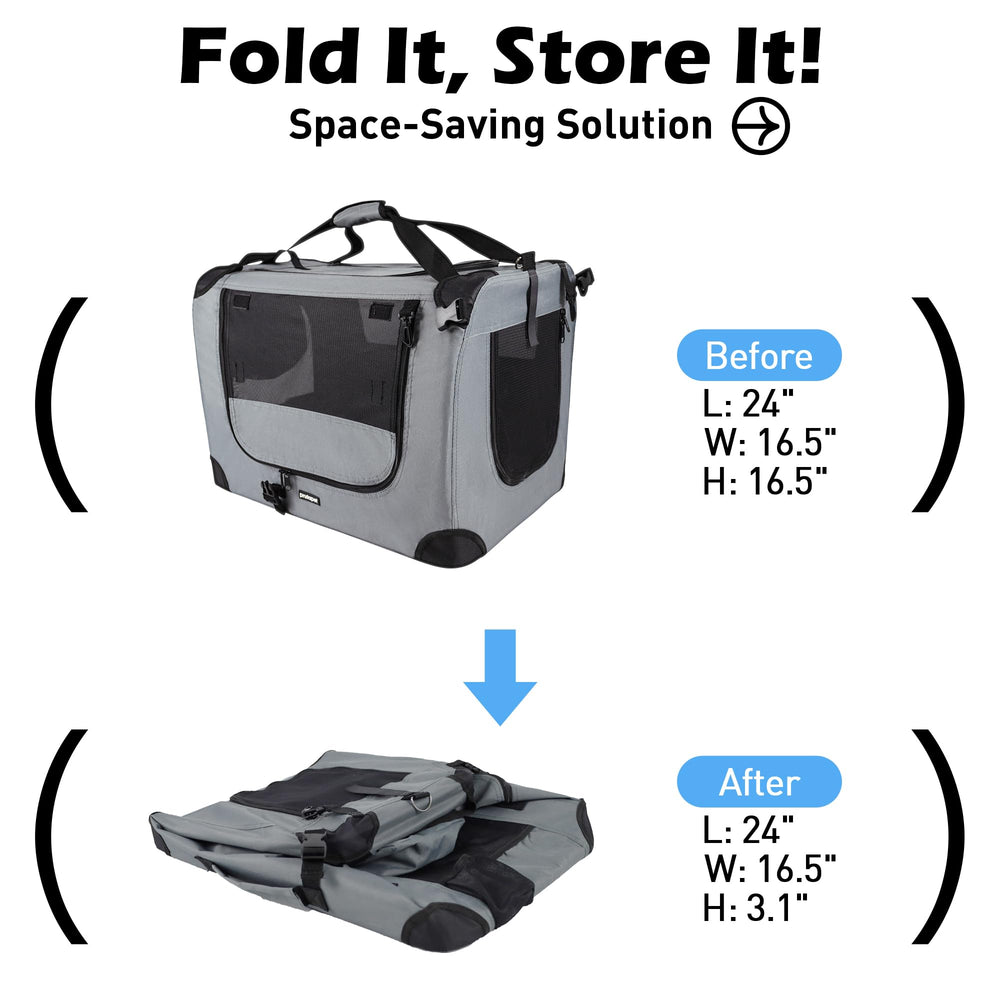 Prutapet large cat carrier breathable vents provide fresh air