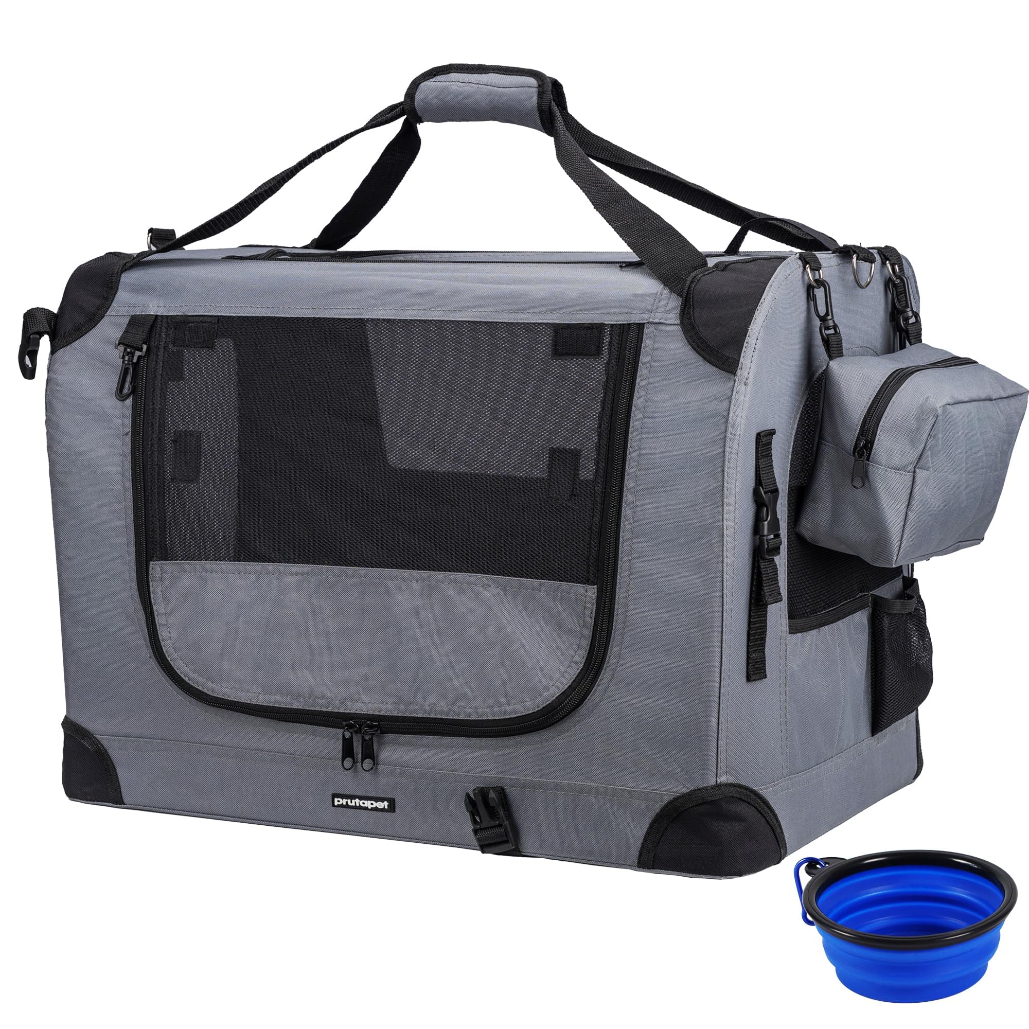 Prutapet large cat carrier top opening for easy access during travel
