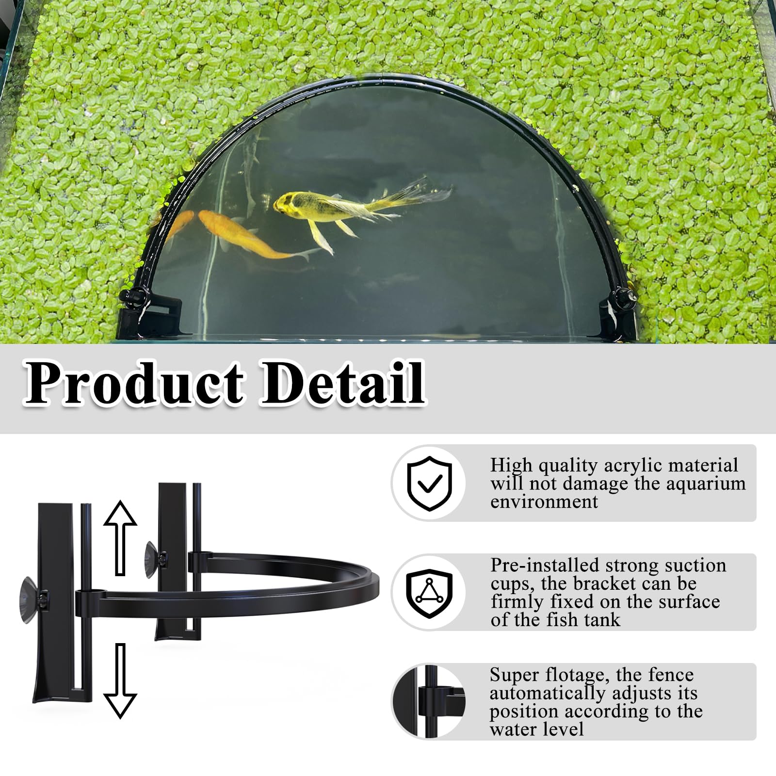 Pryitier floating plant barrier installation side view demonstrates simple setup.