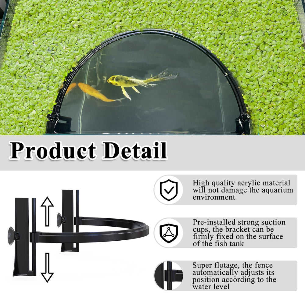 Pryitier floating plant barrier installation side view demonstrates simple setup.