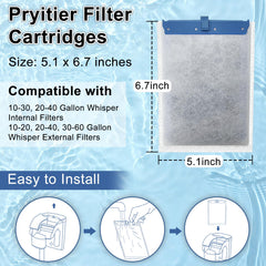 Pryitier four-stage filtration close-up shows dense mesh and media for cleaner water.