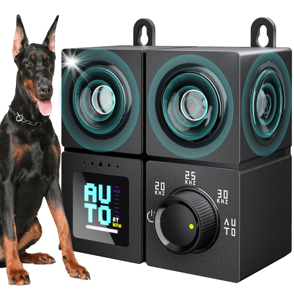 PSITUGE ultrasonic bark deterrent front view for humane training and quiet homes
