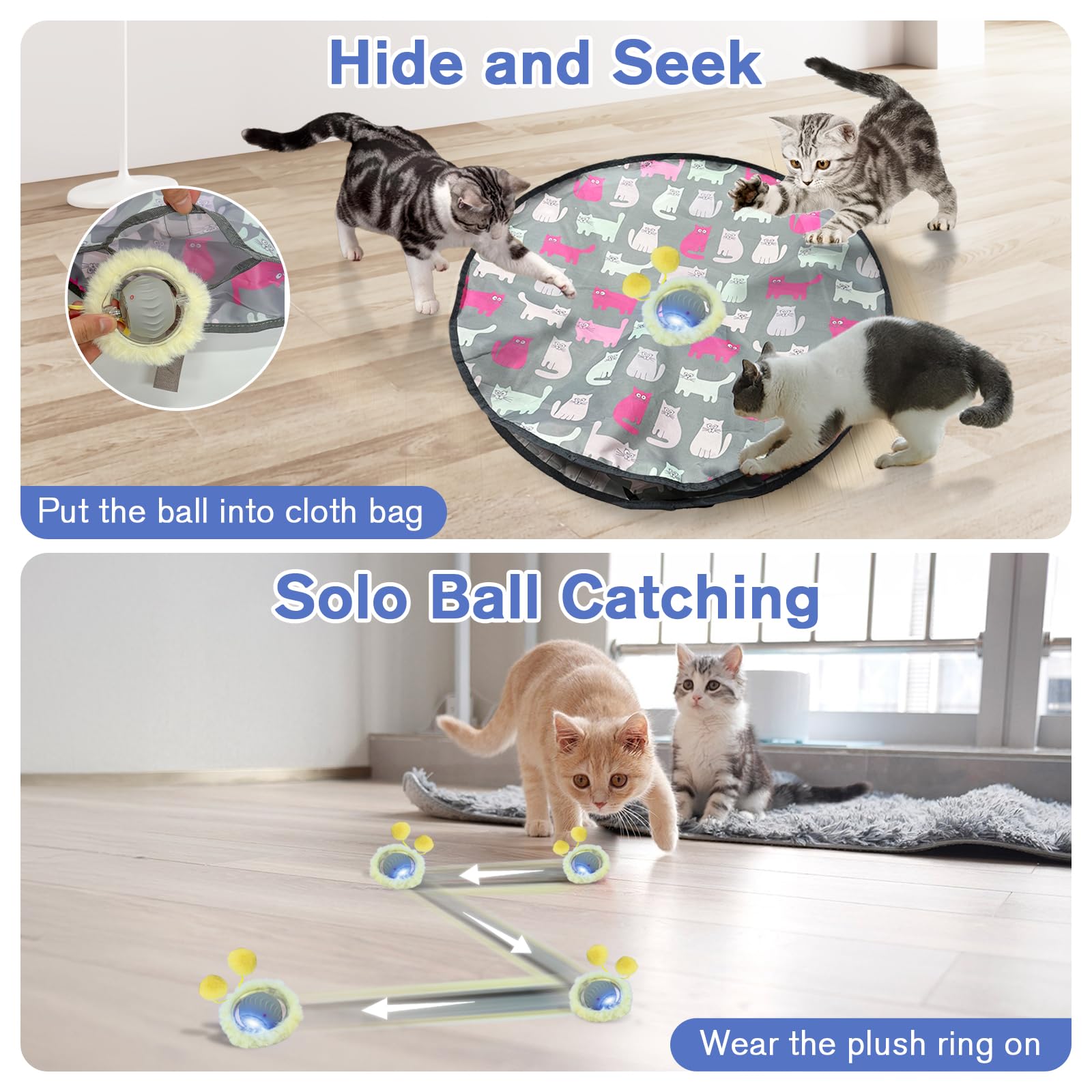 Pskfvre 3-mode LED ball offers fast, slow, and interactive play for varied exercise.