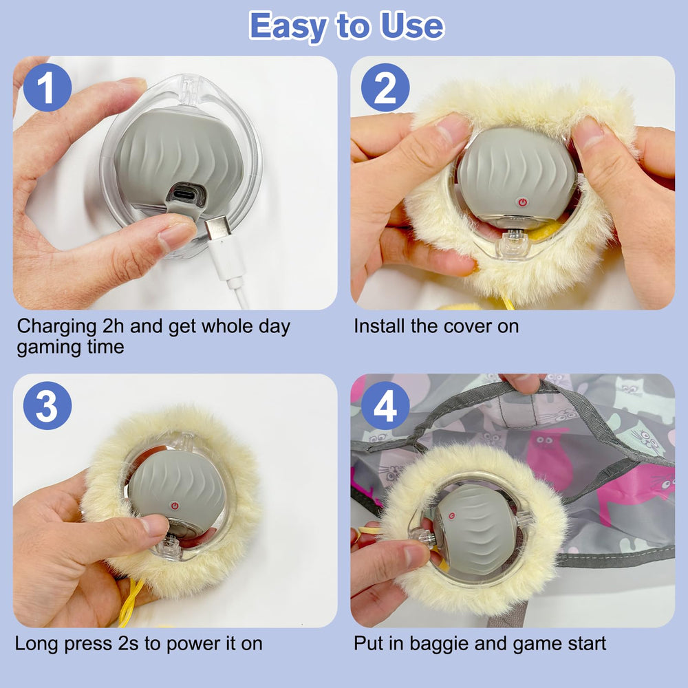 Pskfvre upgraded seek-and-play design mimics prey movement for focused play.