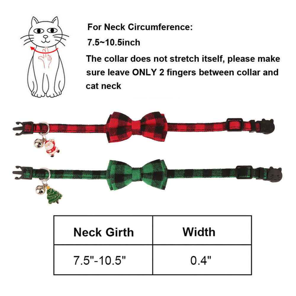 PTDECOR adjustable cat collar fits most cats from 7.8 to 10.5 inches.