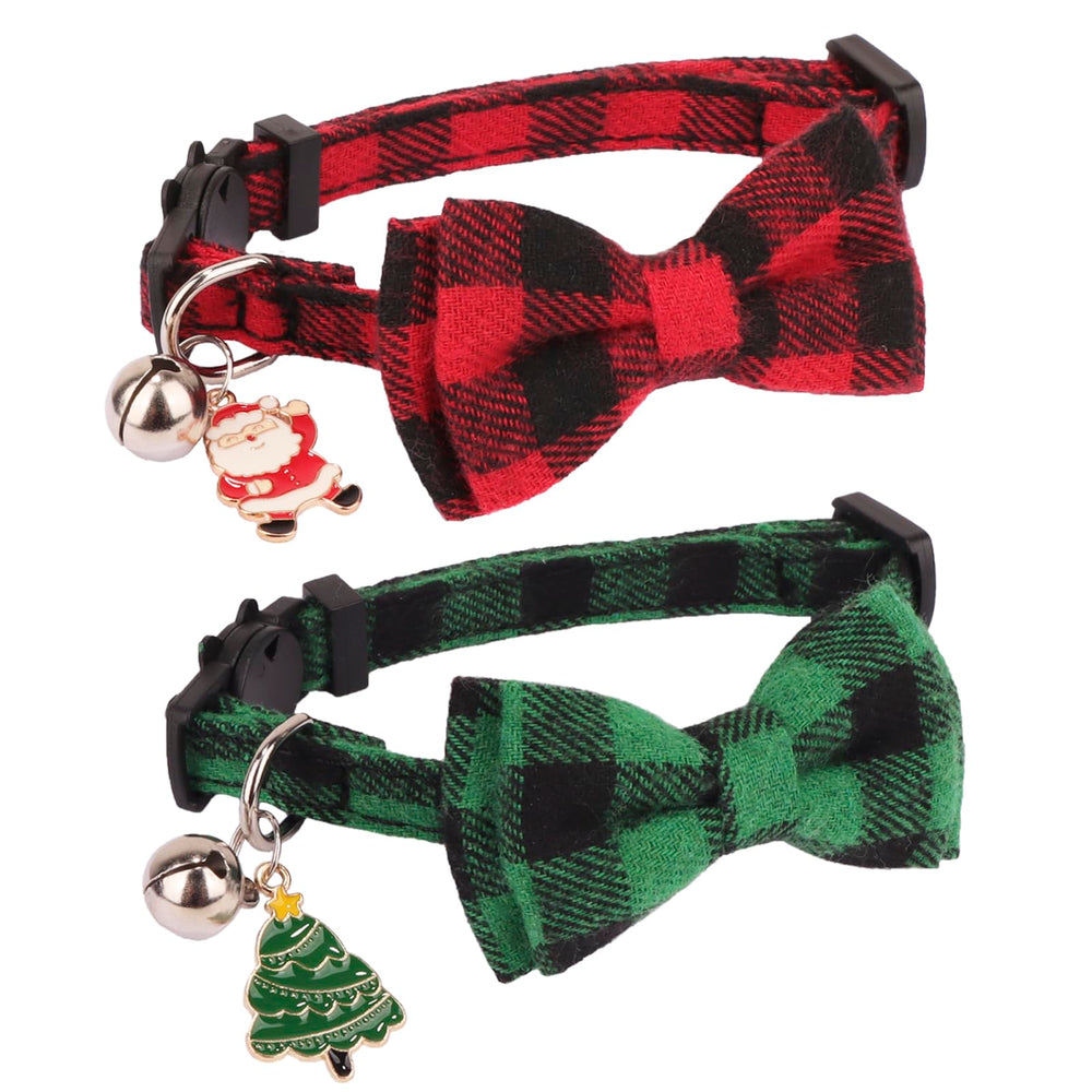 PTDECOR bowtie-removable cat collar for quick seasonal customization.