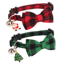 PTDECOR bowtie-removable cat collar for quick seasonal customization.