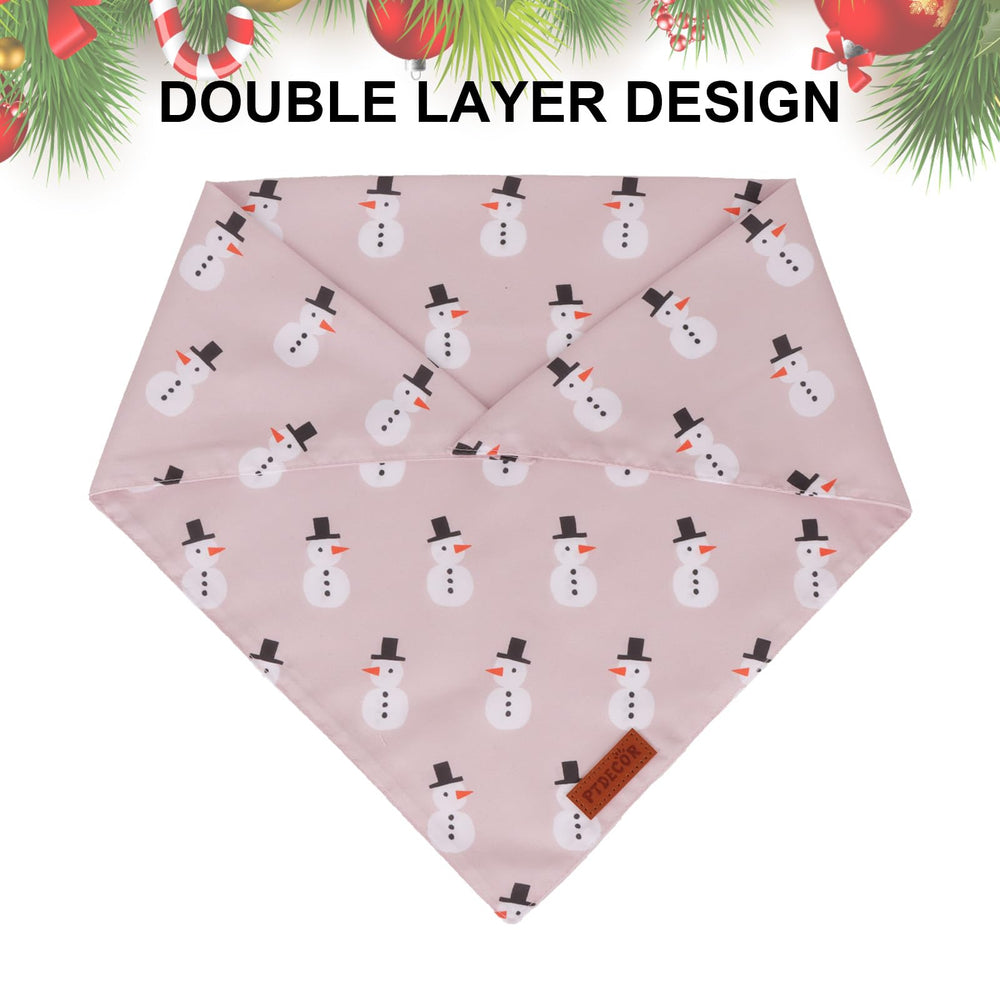 PTDECOR Christmas bandana wear-ready design fits various neck sizes.