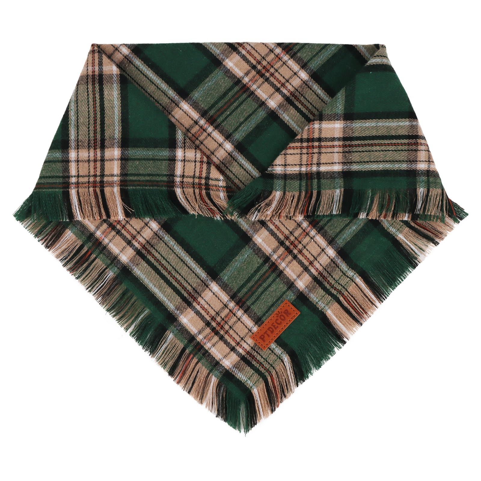 PTDECOR dog bandana large size fits necks up to 16 inches for medium dogs.