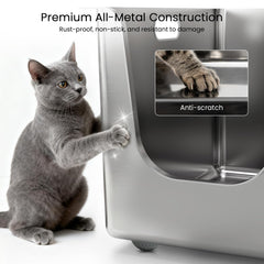 PTFFF curved low entry design assists kittens and elderly cats with easy access.