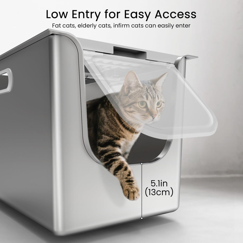 PTFFF easy-clean litter box simplifies rinsing after use