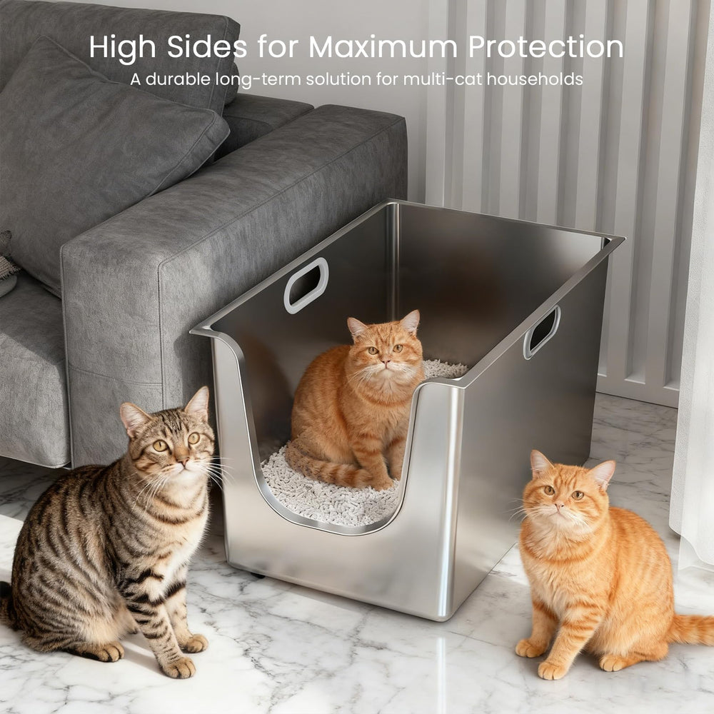 PTFFF extra-large litter box fits big cats and small pets in one space.