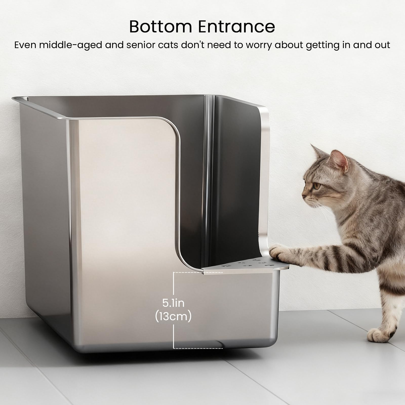 PTFFF litter box with wheels shown for easy relocation.