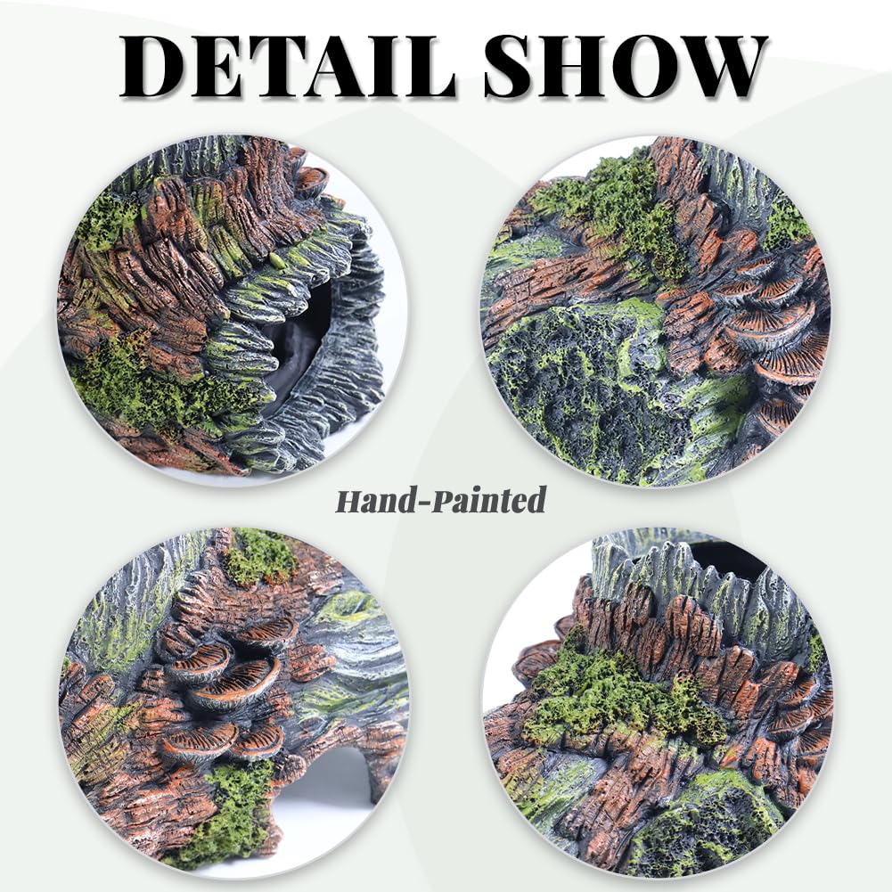 PTFJZ hollow tree trunk in aquarium setup adds natural scenery and shelter
