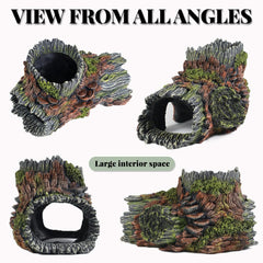 PTFJZ hollow tree trunk flat base offers stable placement on the tank bottom