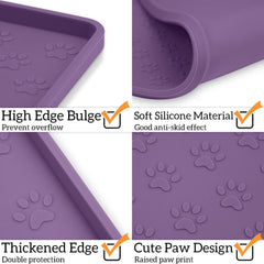 Ptlom alfombrilla silicona impermeable para comida y agua.