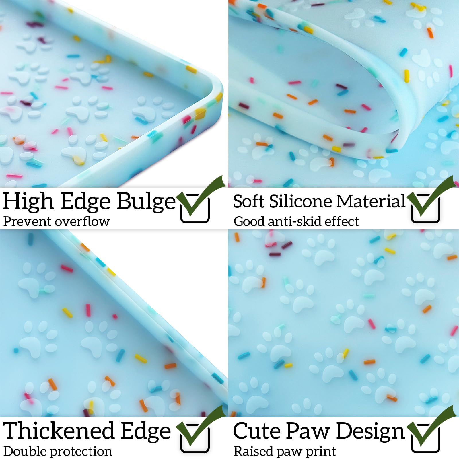 Ptlom dog mat dishwasher-safe and easy to clean after meals.