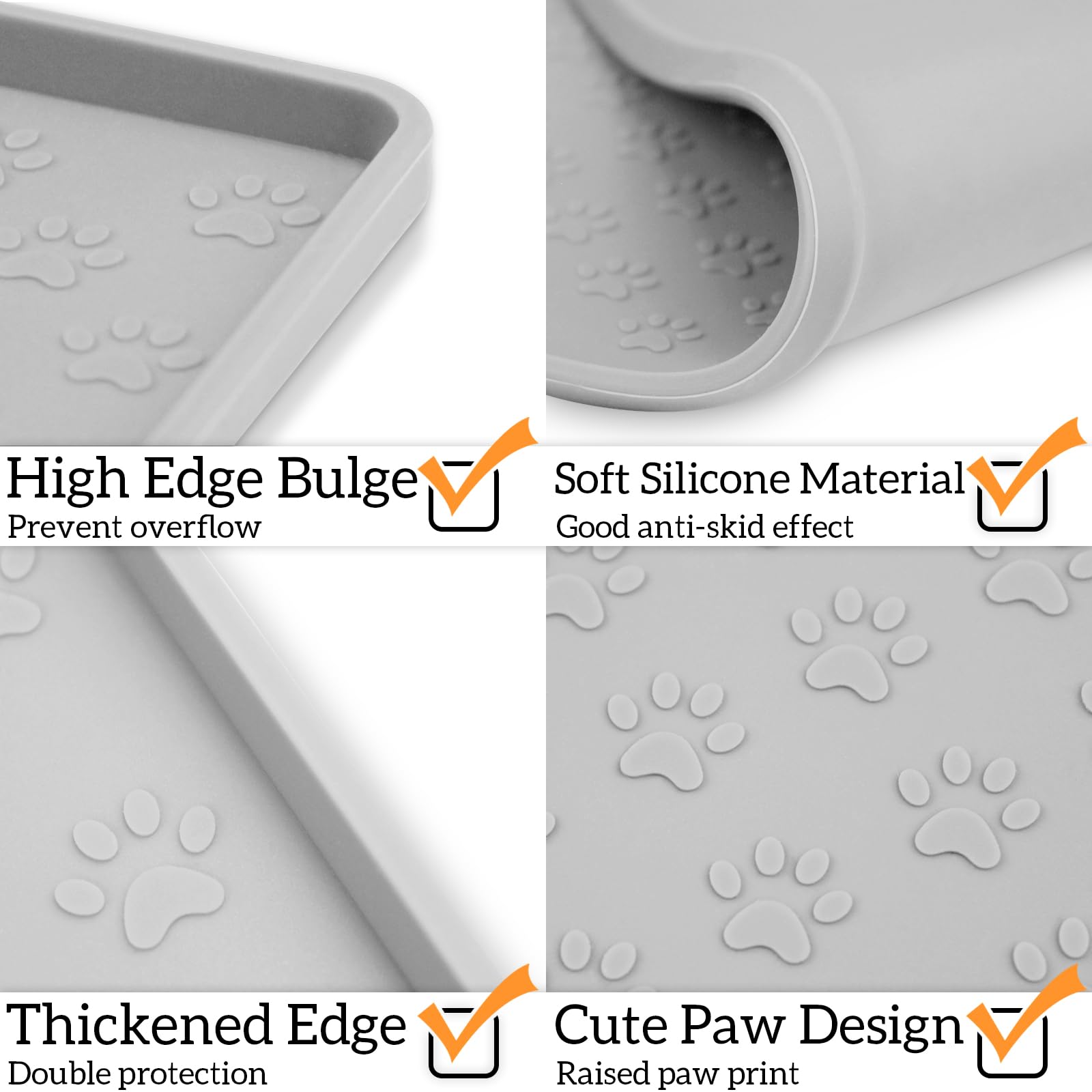 Ptlom durable flexible silicone mat designed for pets of all sizes