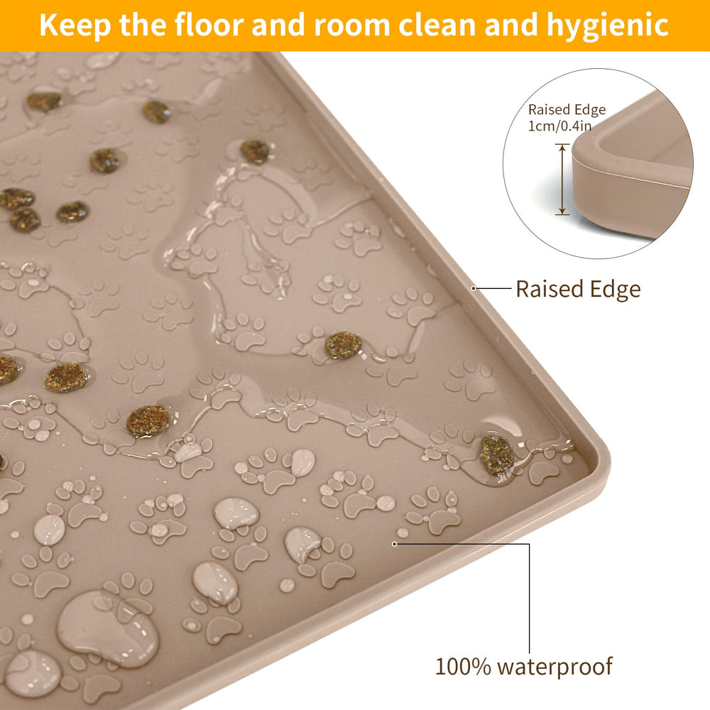 Ptlom dog food mat floor protection keeps surfaces dry