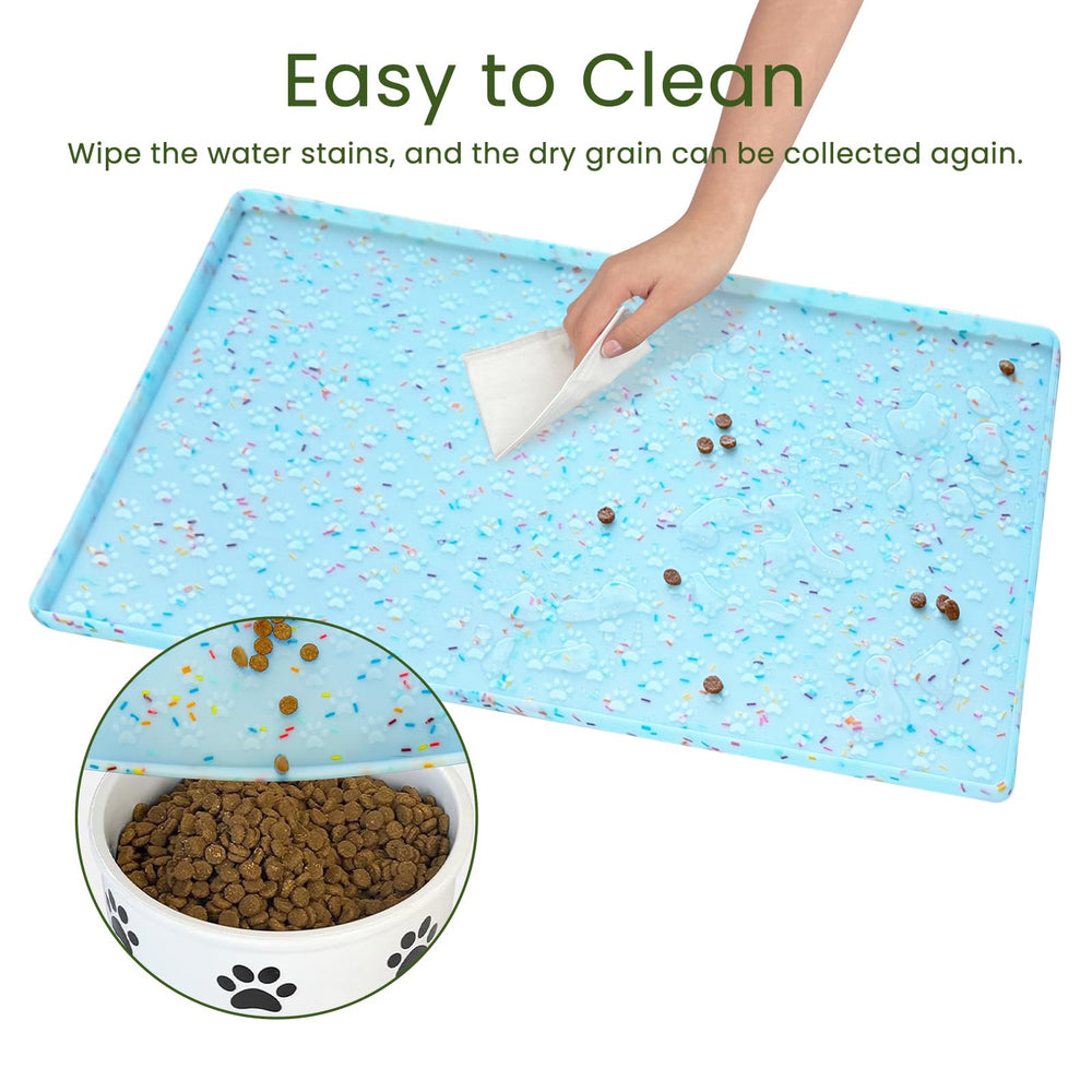 Ptlom silicone placemat rolls up for storage or outdoor use.