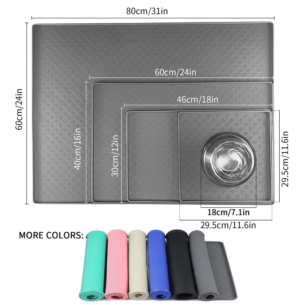 Ptlom grey placemat edge design highlights spill containment