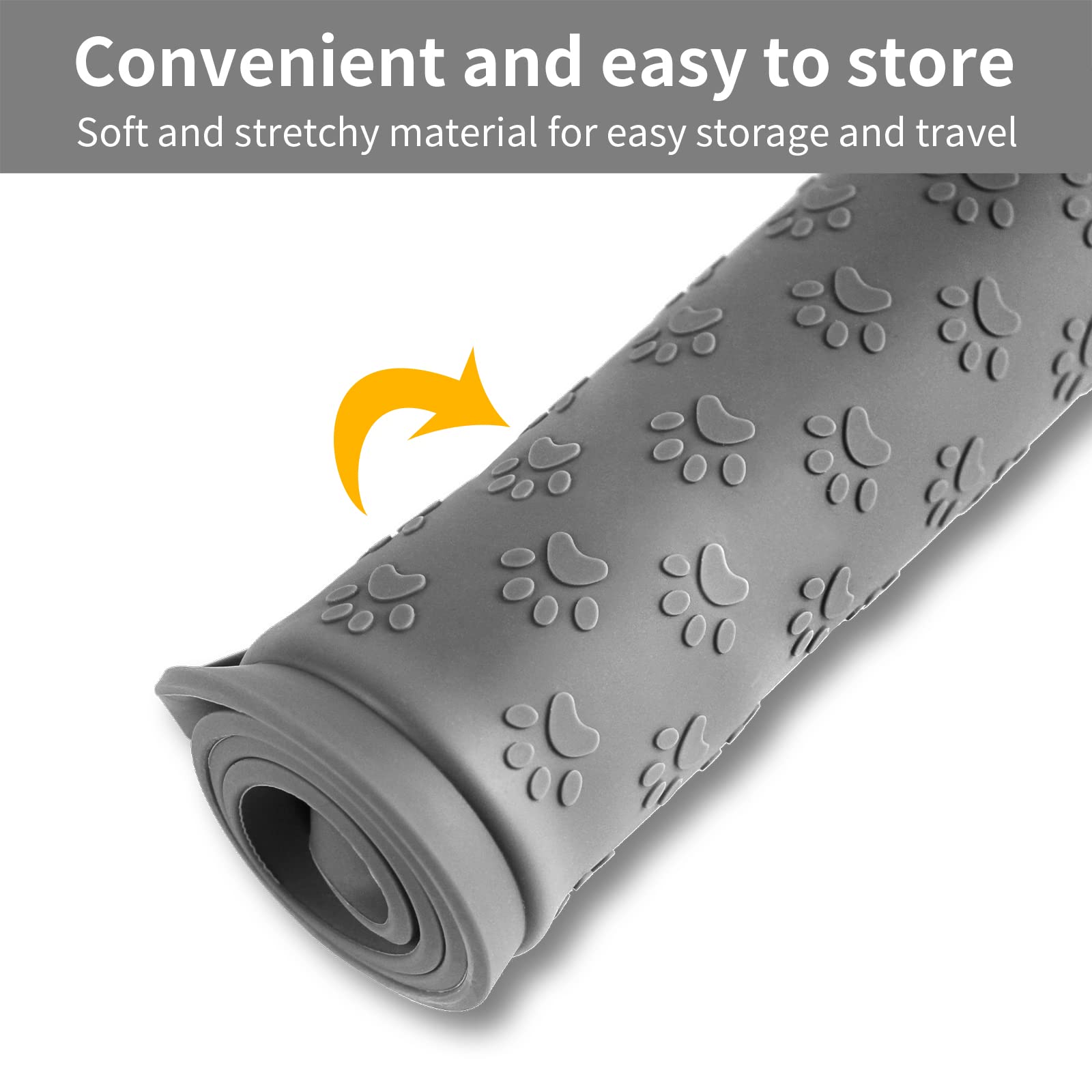 Ptlom Grey Placemat helps keep feeding areas neat and organized.