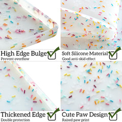 Ptlom large dish-tray-holds-two-bowls fits two bowls for shared meals.