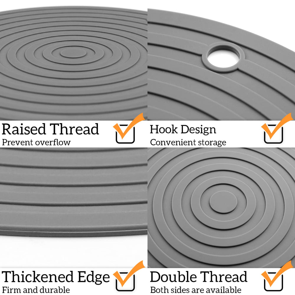 Ptlom dishwasher-safe silicone mat easy to clean after meals.